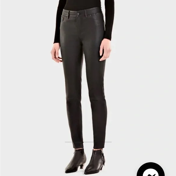 Rudsak MERCEDES WOMEN'S LEATHER PANTS Black - Picture 2 of 10